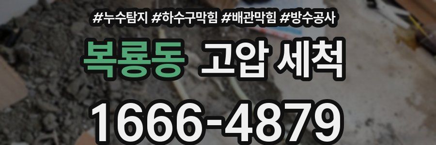 복룡동 고압 세척