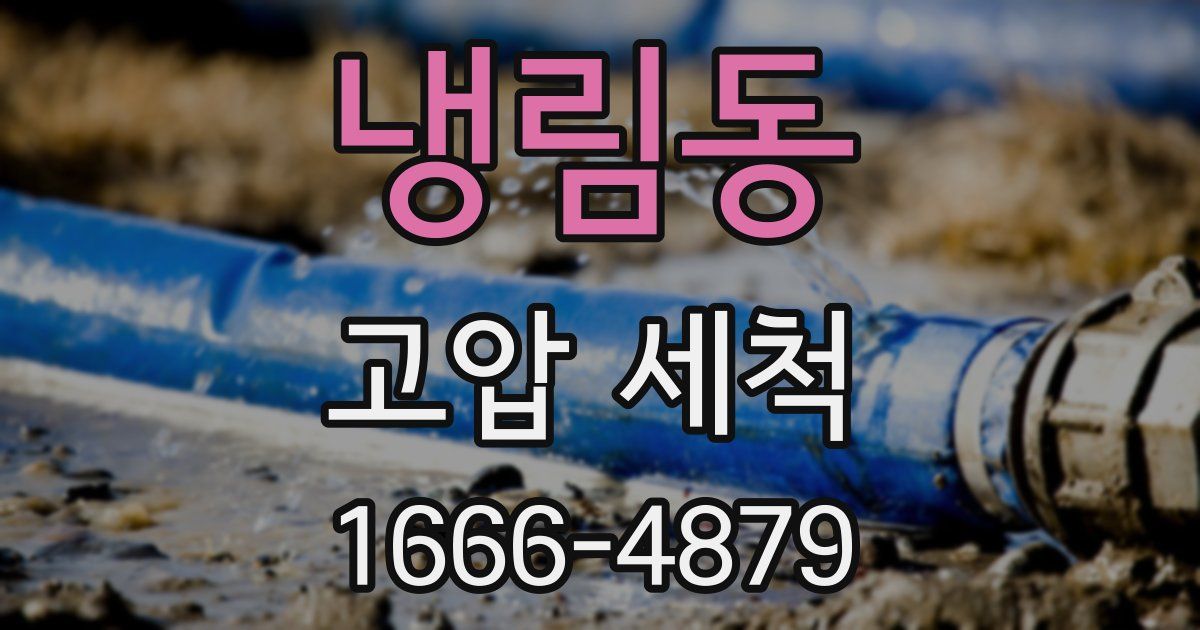냉림동 고압 세척
