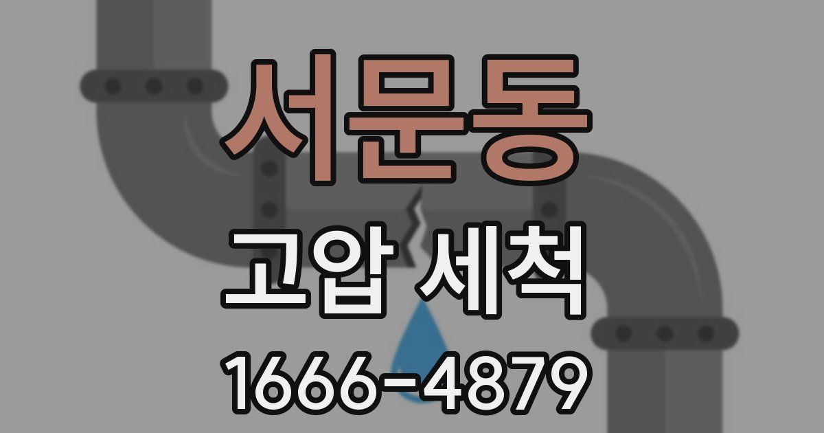 서문동 고압 세척