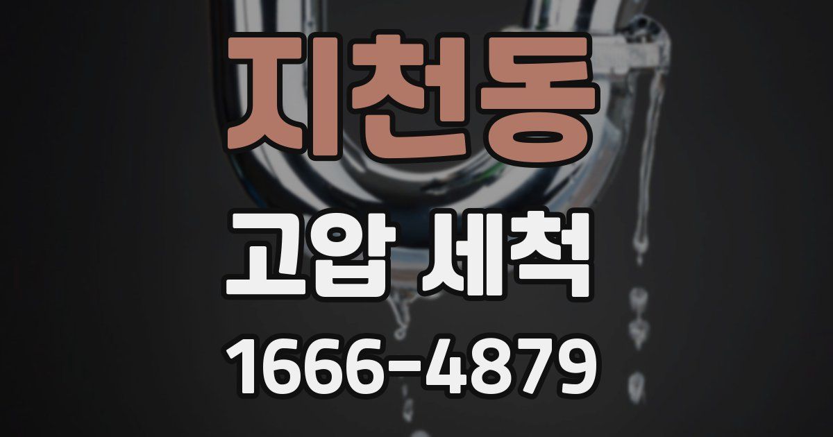 지천동 고압 세척