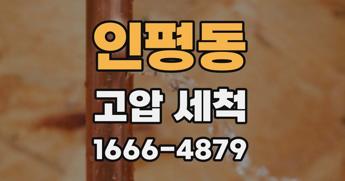 인평동 고압 세척