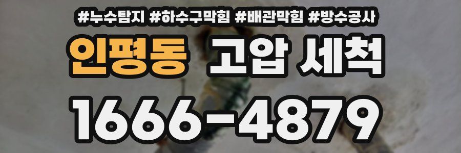 인평동 고압 세척
