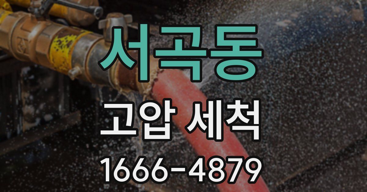 서곡동 고압 세척