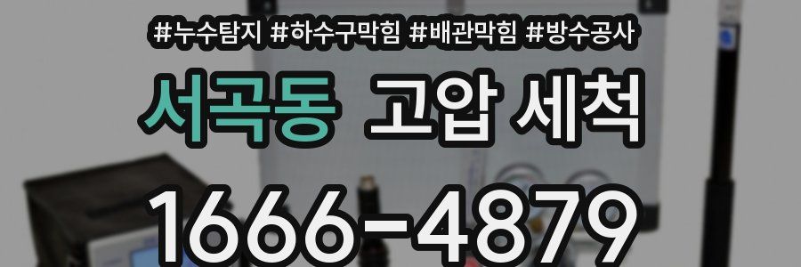 서곡동 고압 세척