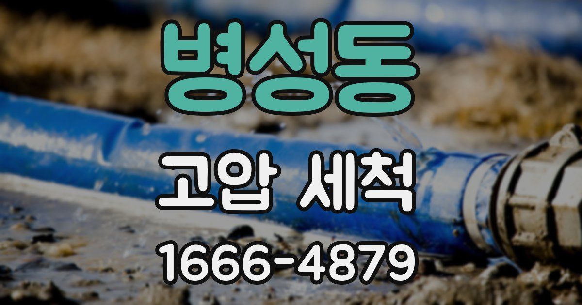 병성동 고압 세척