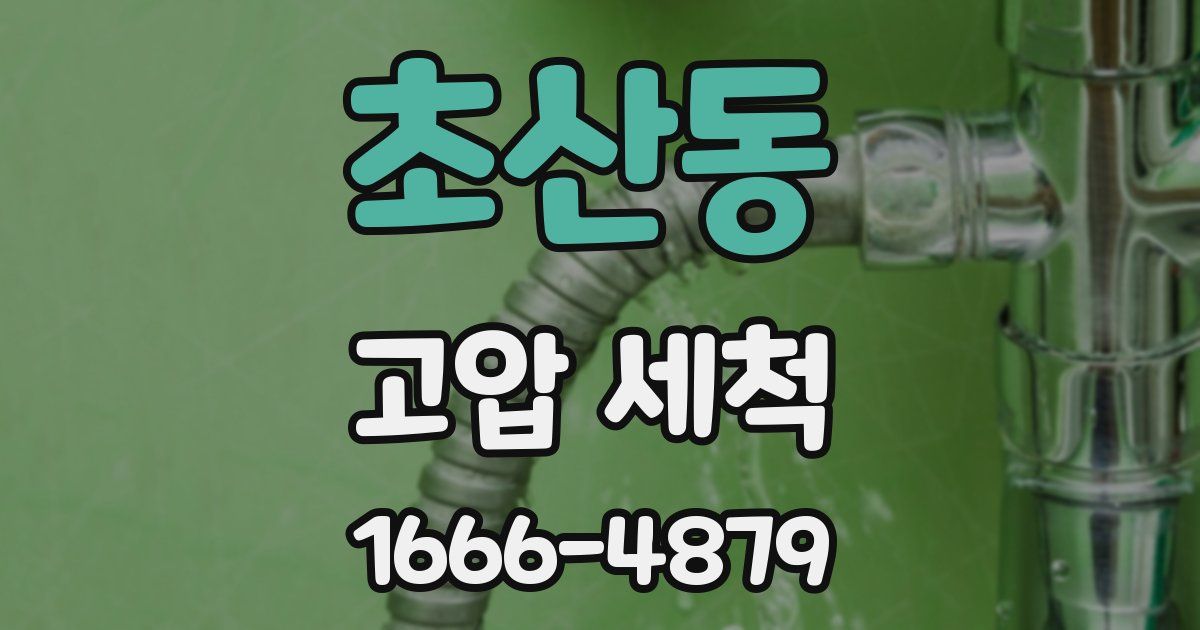 초산동 고압 세척