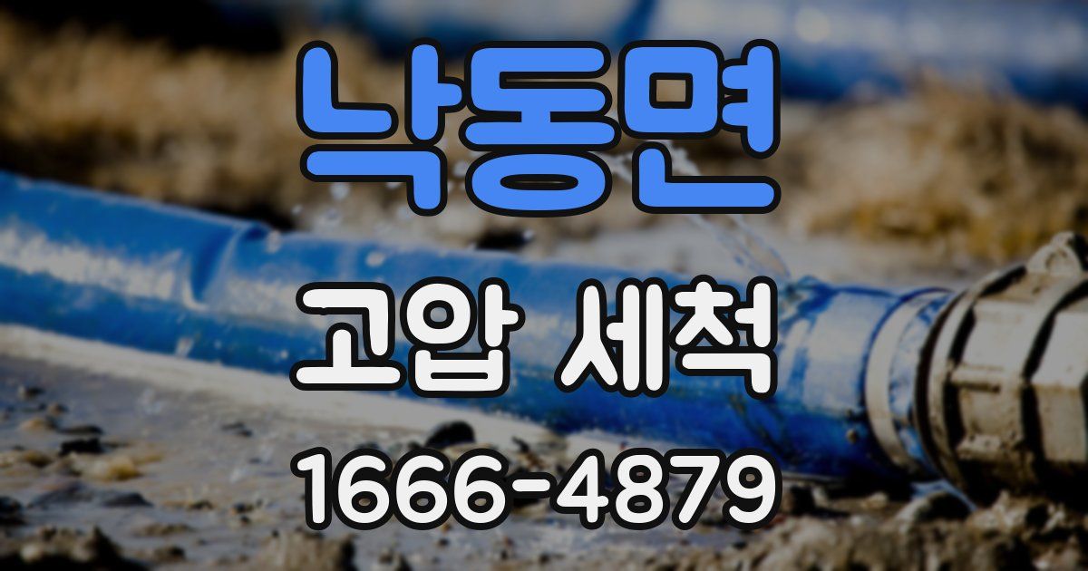 낙동면 고압 세척