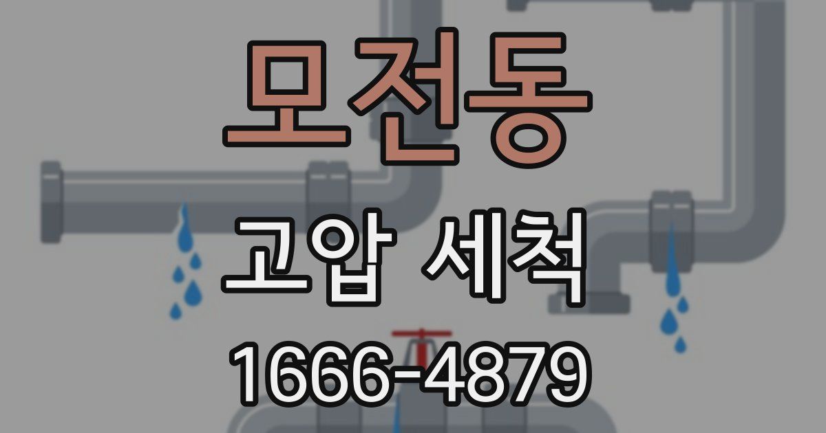 모전동 고압 세척