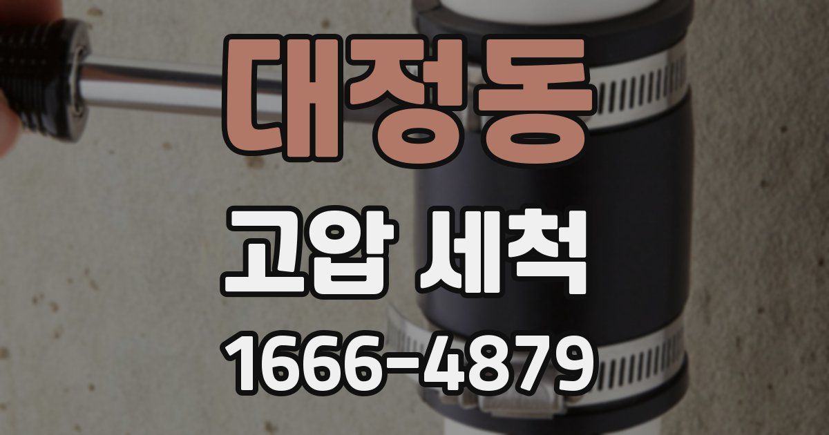 대정동 고압 세척