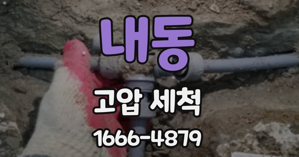 내동 고압 세척