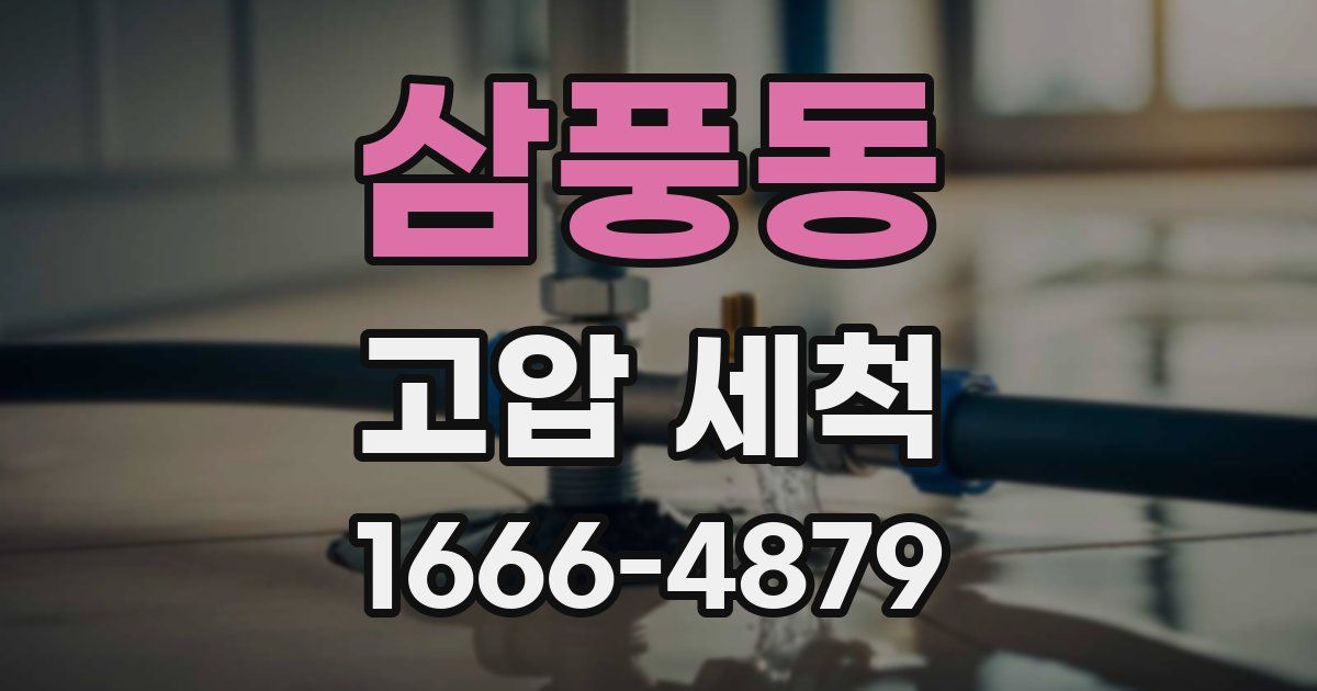 삼풍동 고압 세척