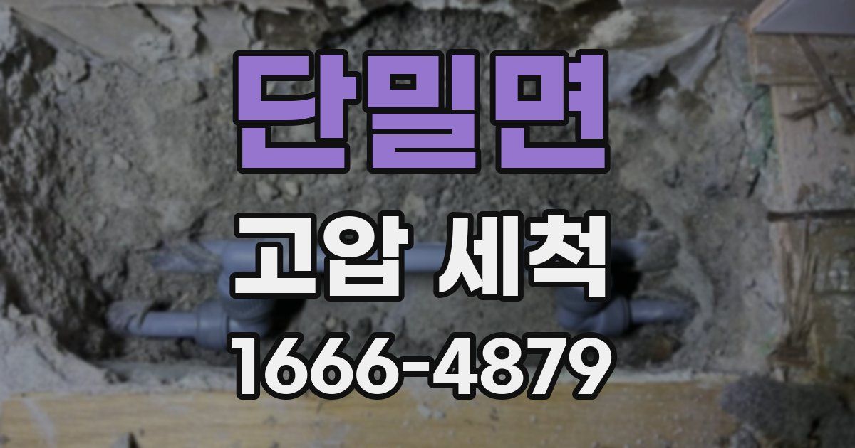 단밀면 고압 세척