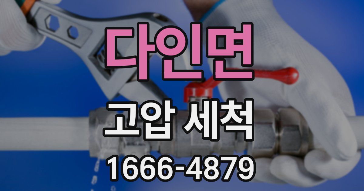 다인면 고압 세척