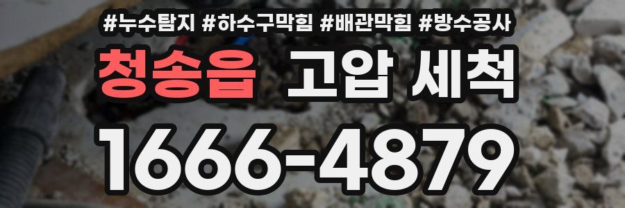 청송읍 고압 세척