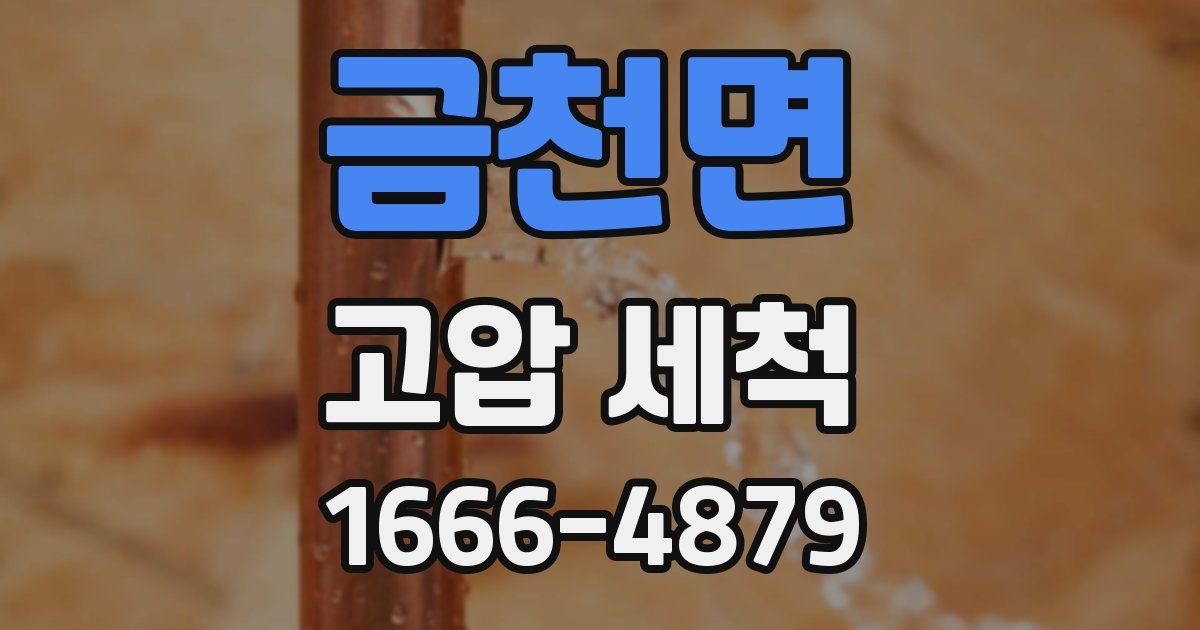 금천면 고압 세척