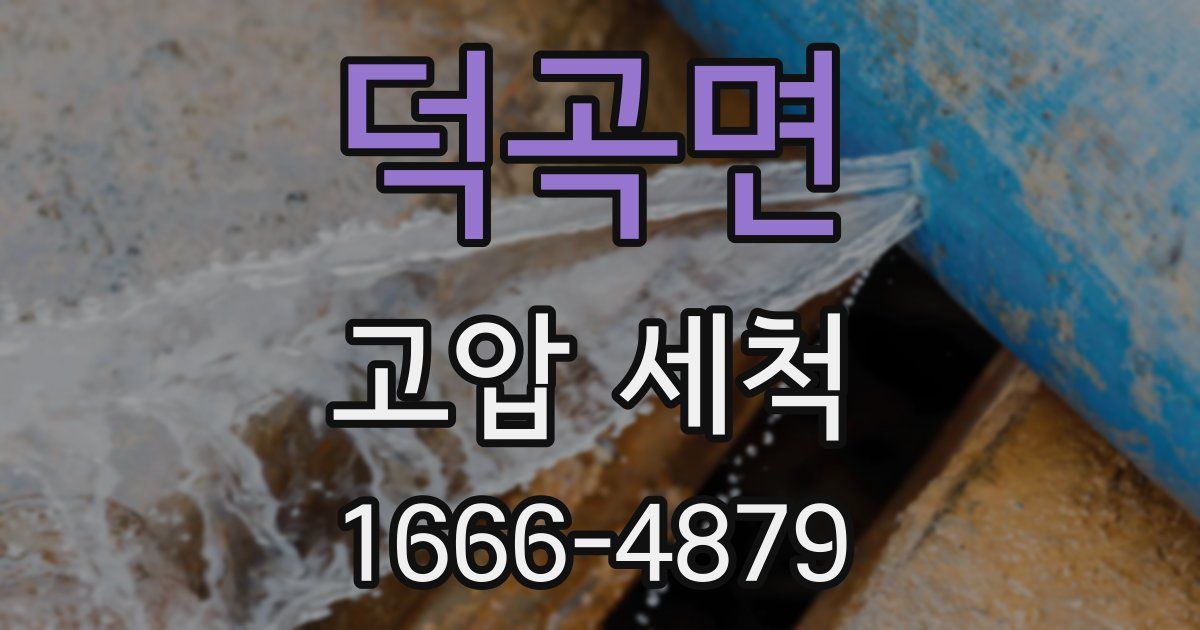 덕곡면 고압 세척