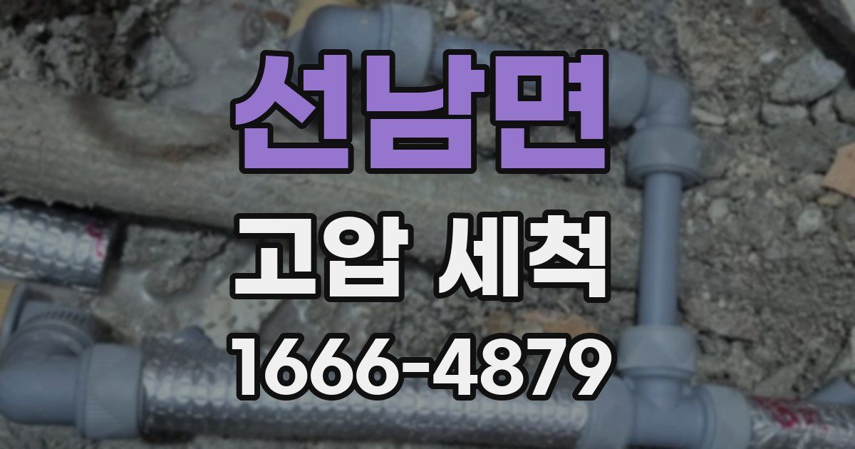 선남면 고압 세척