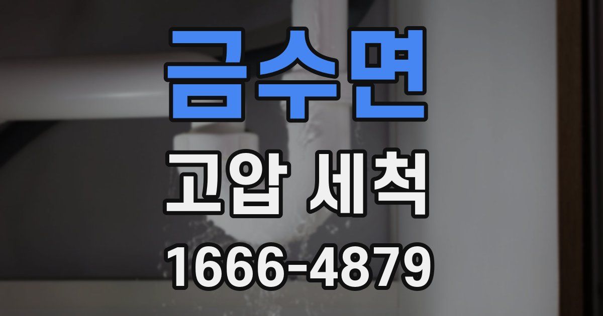 금수면 고압 세척