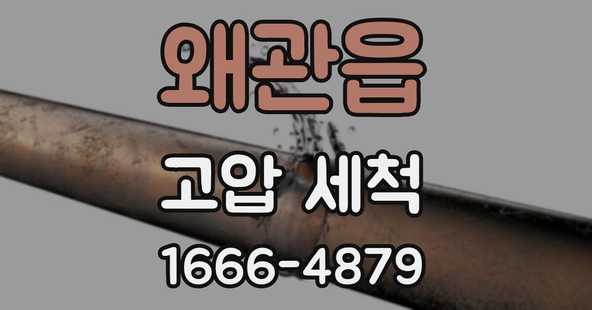 왜관읍 고압 세척