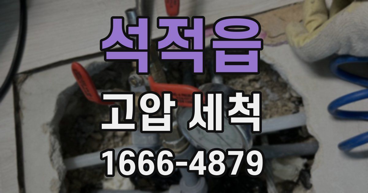 석적읍 고압 세척