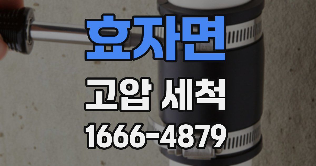 효자면 고압 세척