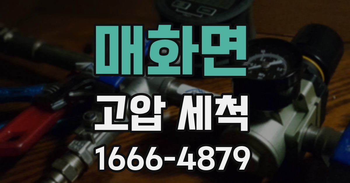 매화면 고압 세척