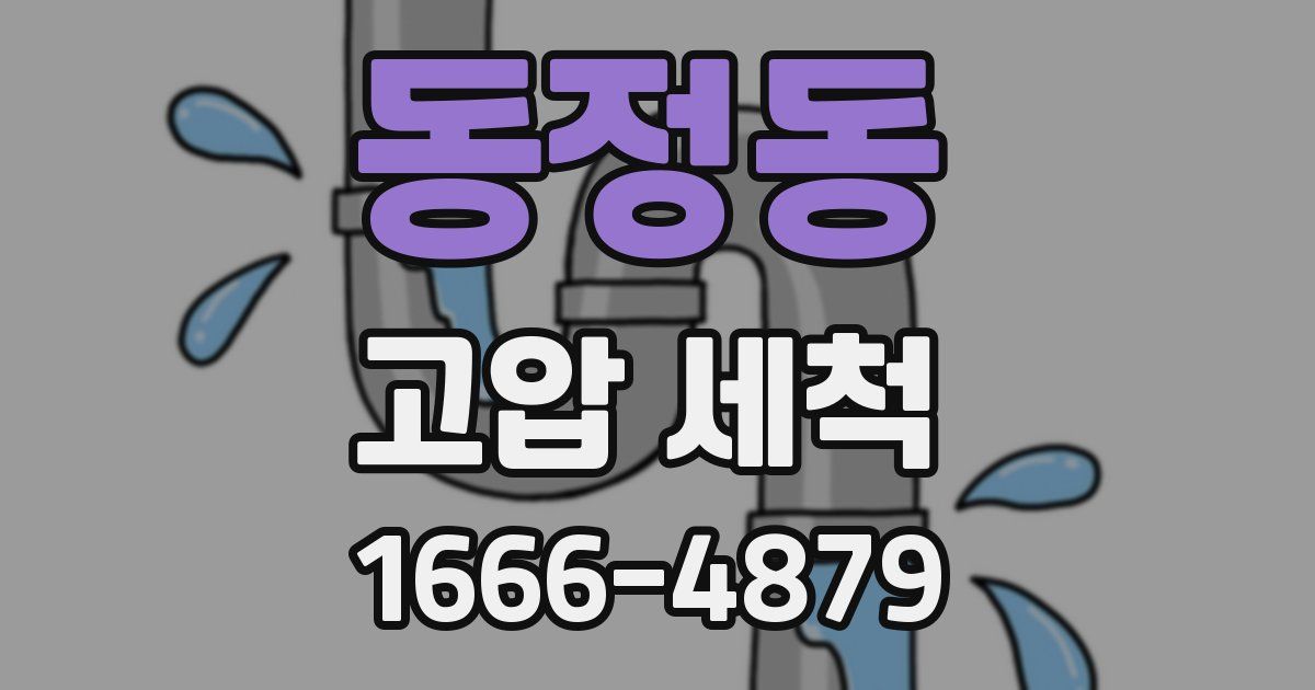 동정동 고압 세척