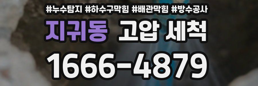 지귀동 고압 세척
