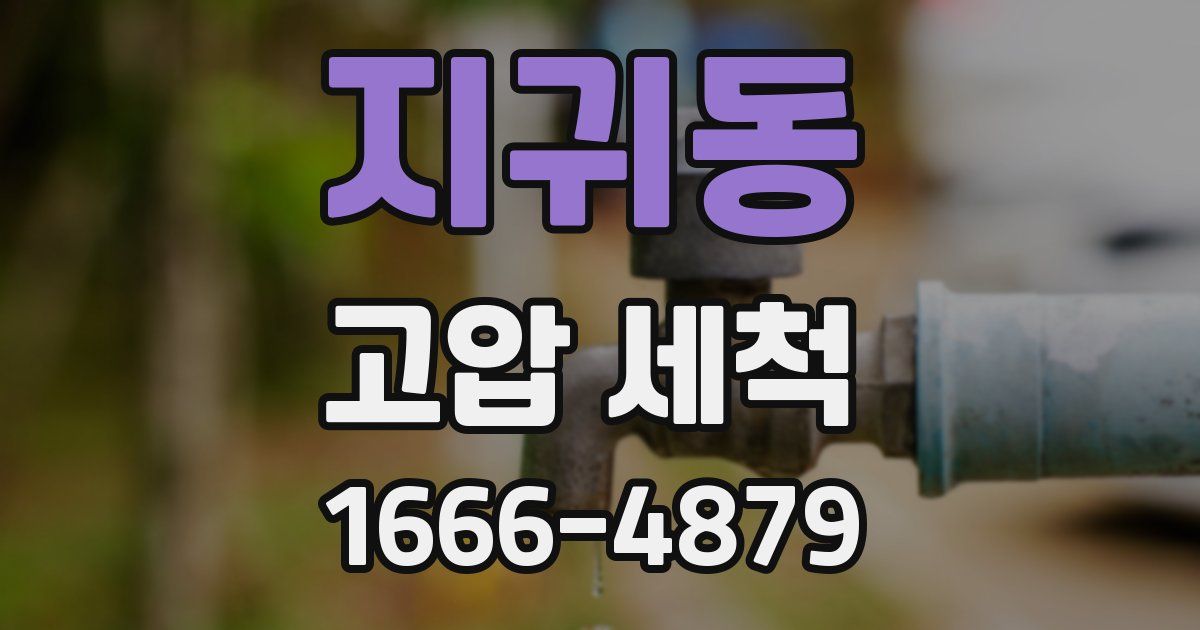 지귀동 고압 세척