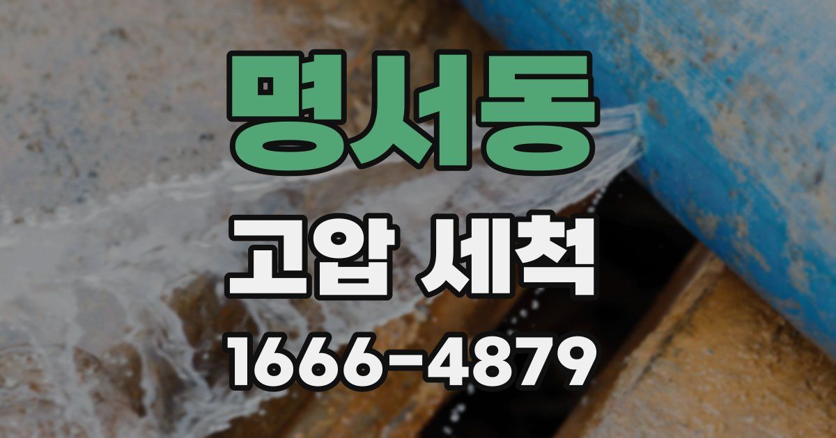 명서동 고압 세척