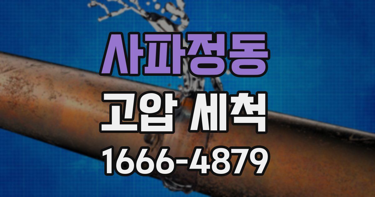 사파정동 고압 세척