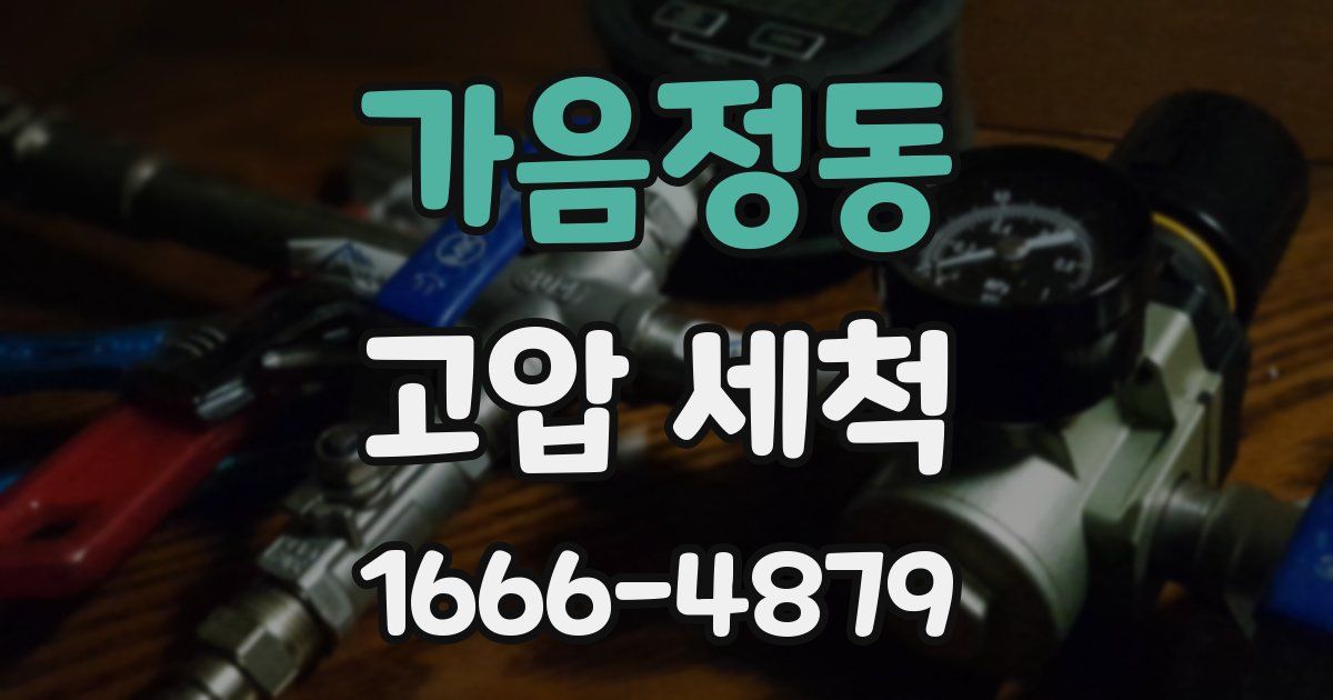 가음정동 고압 세척