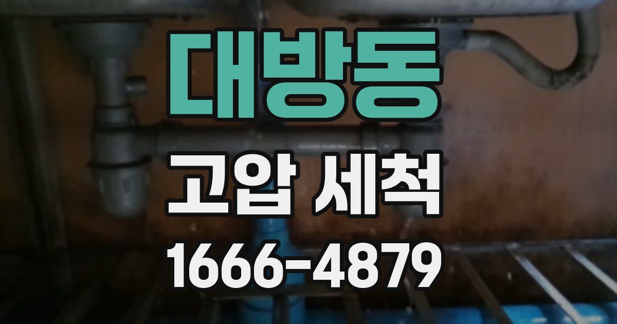 대방동 고압 세척