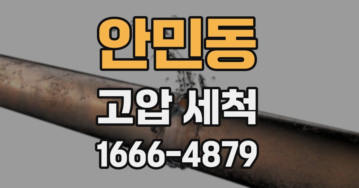 안민동 고압 세척