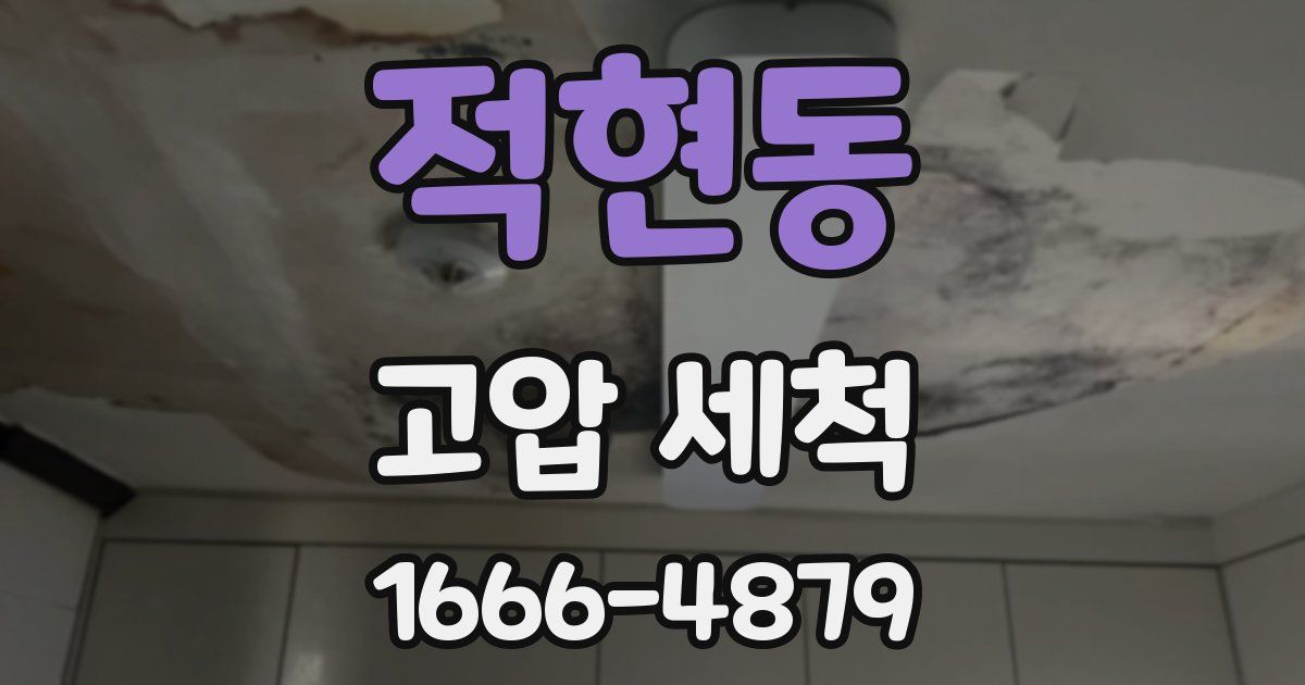 적현동 고압 세척