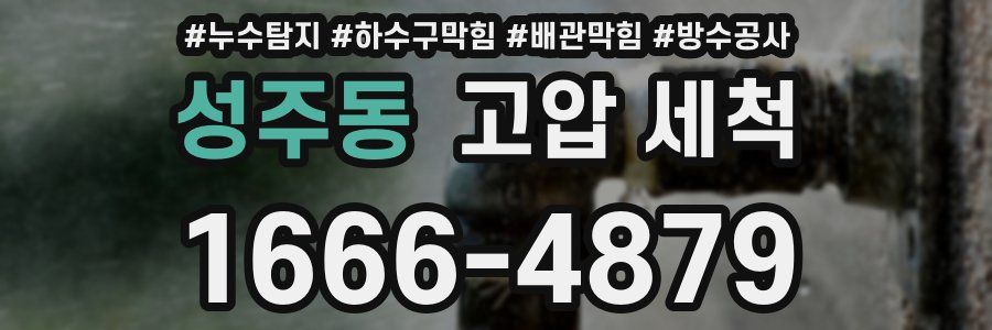 성주동 고압 세척