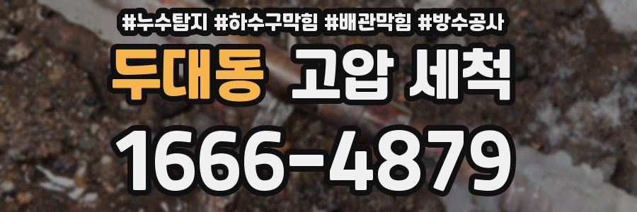 두대동 고압 세척
