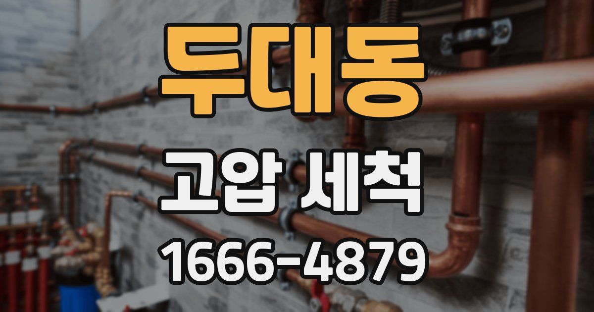 두대동 고압 세척