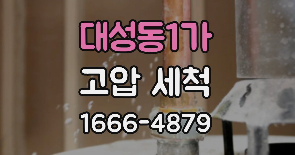 대성동1가 고압 세척