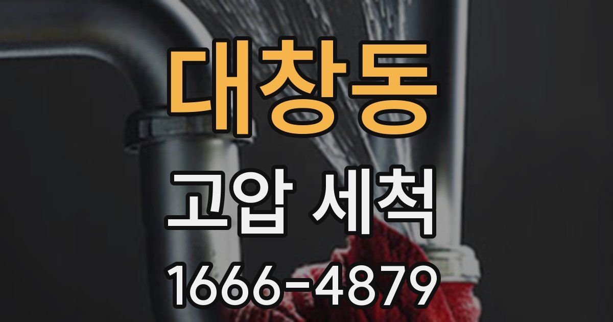 대창동 고압 세척