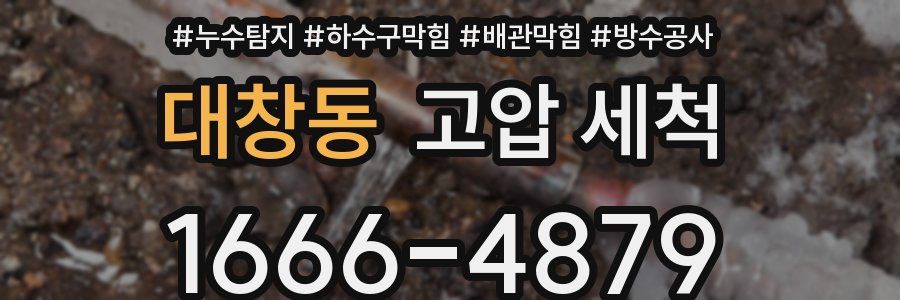 대창동 고압 세척