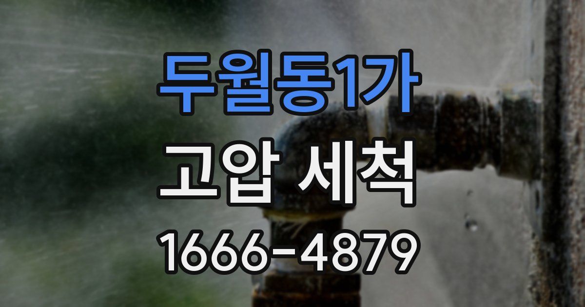 두월동1가 고압 세척