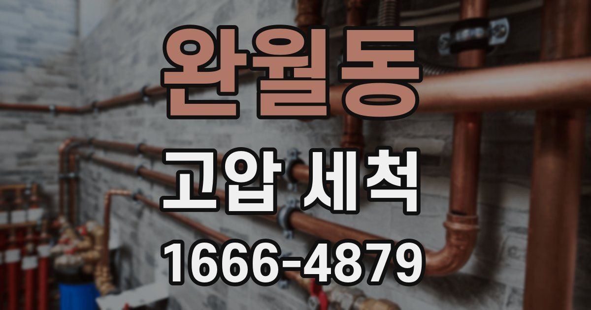 완월동 고압 세척