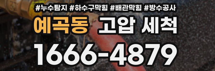 예곡동 고압 세척