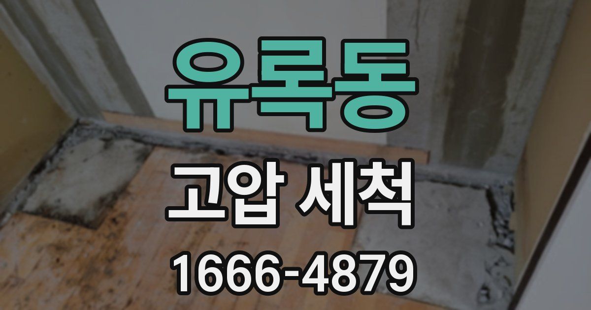 유록동 고압 세척