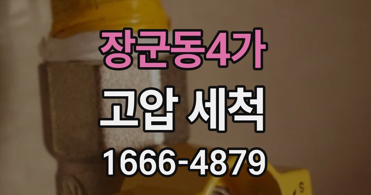 장군동4가 고압 세척