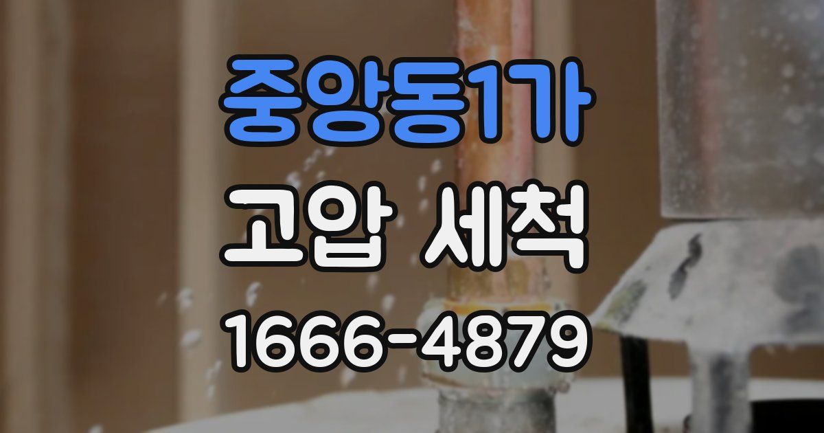 중앙동1가 고압 세척