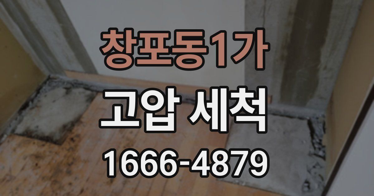 창포동1가 고압 세척