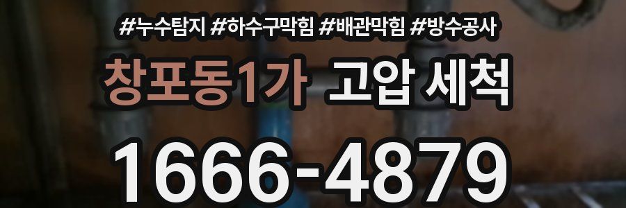 창포동1가 고압 세척