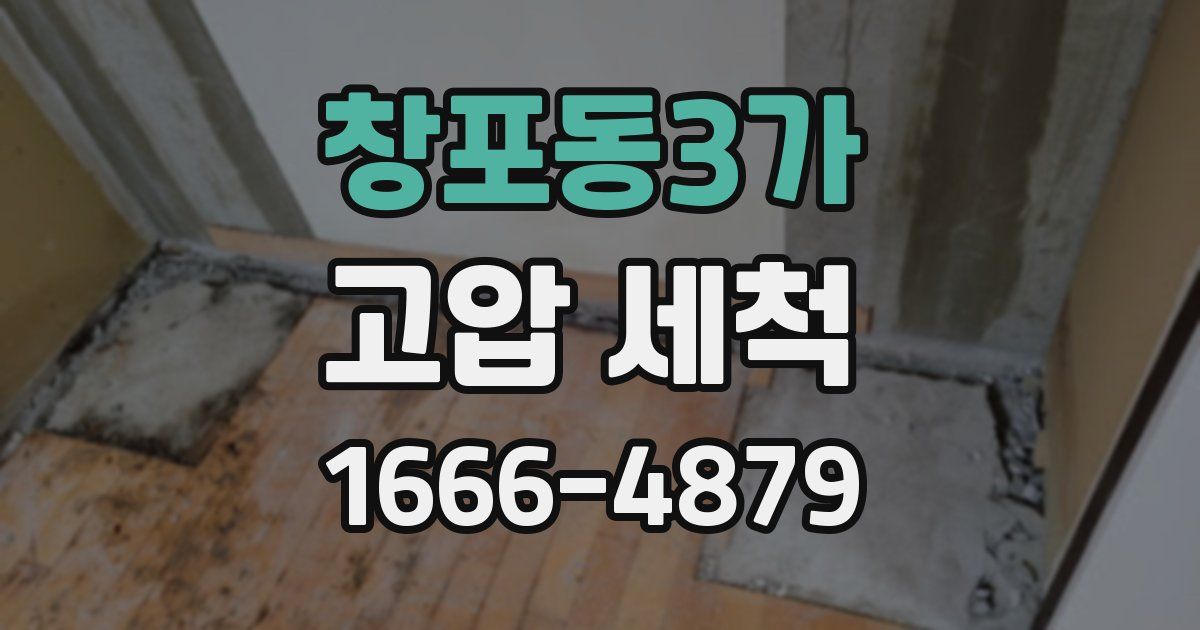 창포동3가 고압 세척